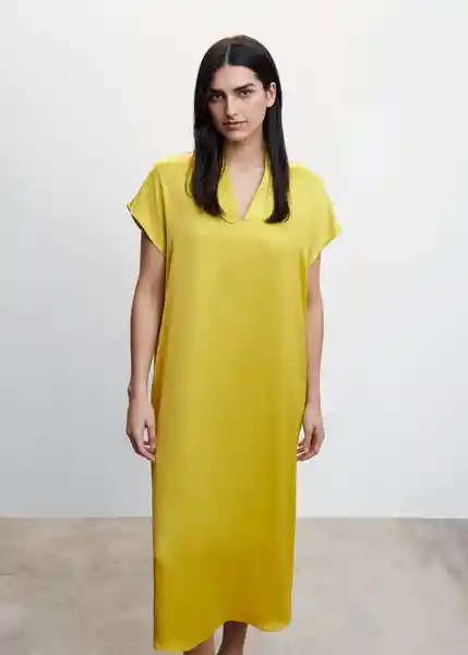 Vestido Cristal-A Lima Talla L Mujer Mango