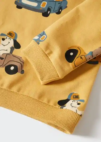 Sudadera Boom Mostaza Talla 72 Niños Mango