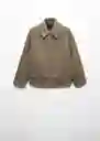 Chaqueta Pop Khaki Talla L Mujer Mango