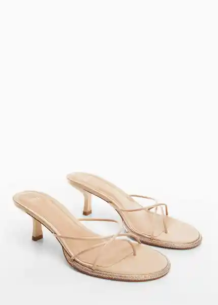 Sandalias Ronda Mujer Nude Talla 38 Mango