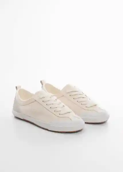 Zapatillas Bolu Beige Talla 36 Mujer Mango