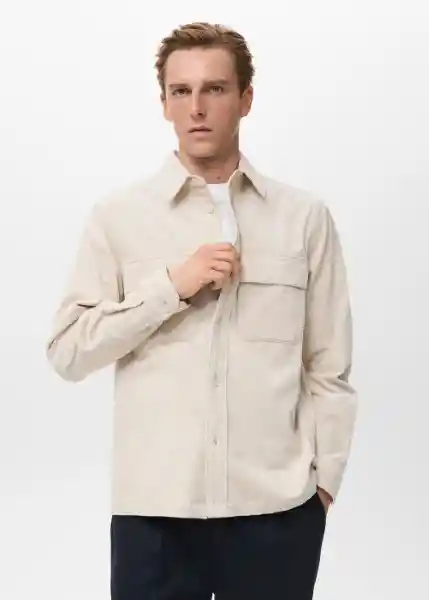 Chaqueta Baku Crudo Talla S Hombre Mango