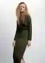 Vestido Vane-A Khaki Talla M Mujer Mango