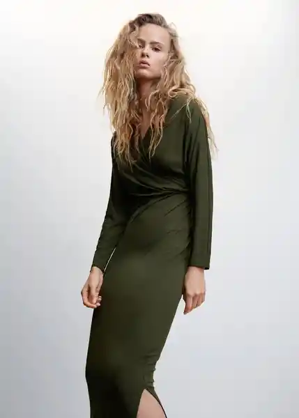 Vestido Vane-A Khaki Talla M Mujer Mango