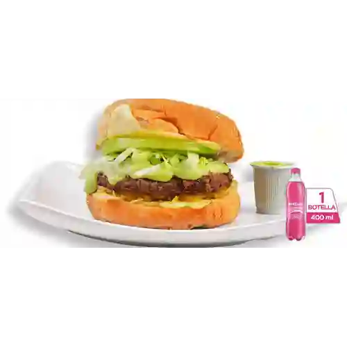 Combo Hamburguesa de Res + Postobón Manzana 400 ml