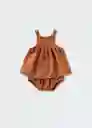 Vestido Noa Terracota Talla 61 Niños Mango