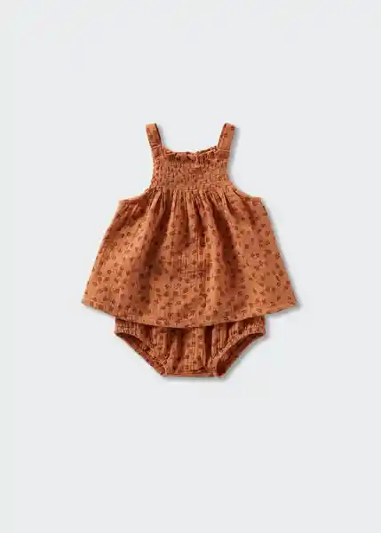 Vestido Noa Terracota Talla 61 Niños Mango