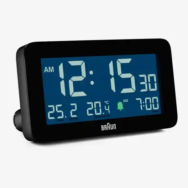 Braun Reloj Despertador Con Temperatura Negro