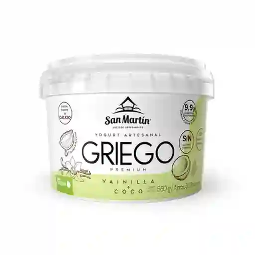 San Martin Yogurt Griego Premium Artesanal Vainilla + Coco