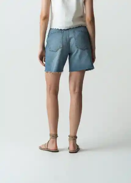 Short Aitana Mujer Azul Índigo Medio Talla 12 452G385 Naf Naf