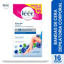 Veet Banda de Cera Depilatoria Corporal Piel Sensible