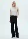 Camiseta Curlita Blanco Talla S Mujer Mango