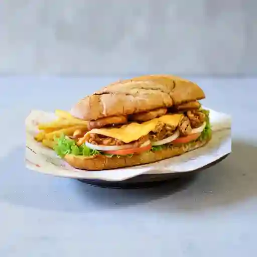 Sándwich de Pollo Brioche con Papas