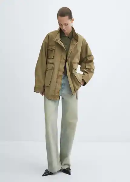 Abrigo Parka Africa Khaki Talla M Mujer Mango