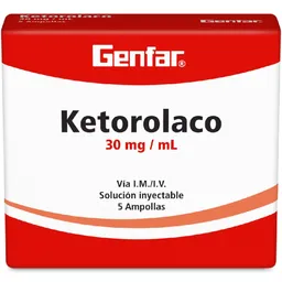 Genfar Ketorolaco (30 mg) Solución Inyectable