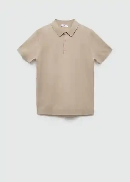 Polo Arraona Beige Talla M Hombre Mango