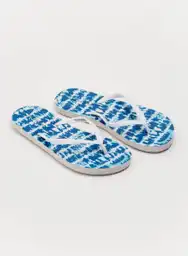 Sandalias Para Dama Blanco/Azul Talla 35 Bronzini