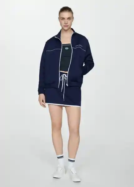 Falda Slam Navy Talla S Mujer Mango