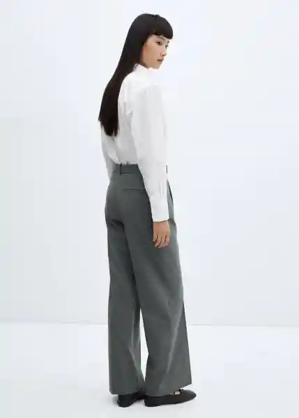 Pantalón Tamara Gris Talla 38 Mujer Mango