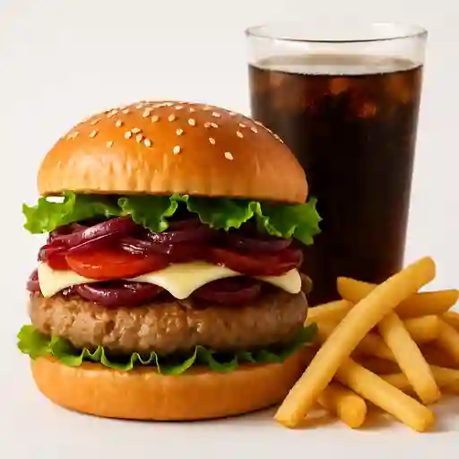 Combo Hamburguesa De Cerdo	