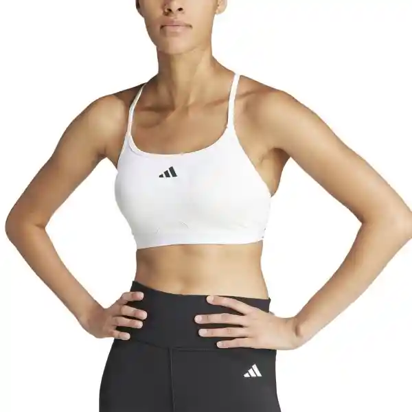 Adidas Top Aerct Ls Bra Mujer Blanco Talla SAB IU1745