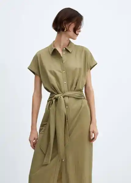 Vestido Adriana-W Khaki Talla L Mujer Mango