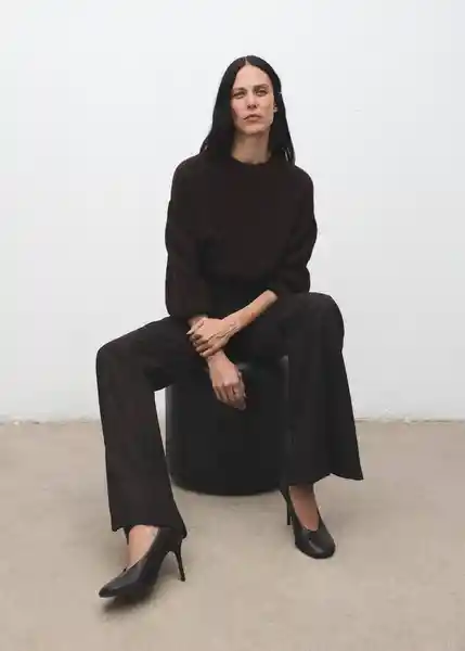 Pantalón Alexy Marrón Talla 40 Mujer Mango