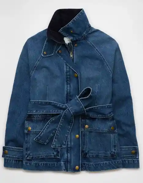 Chaqueta Mujer Azul Talla: SMALL 3658936 American Eagle