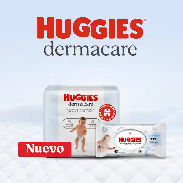 Pañales Huggies Dermacare 3/G Ultra Suaves y Delgados