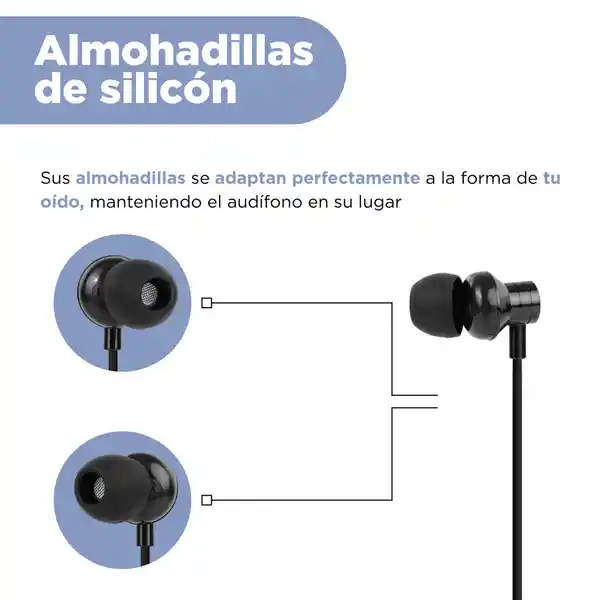 Audifonos Intrauditivos Tipo C Modelo Negro Pa369 Miniso