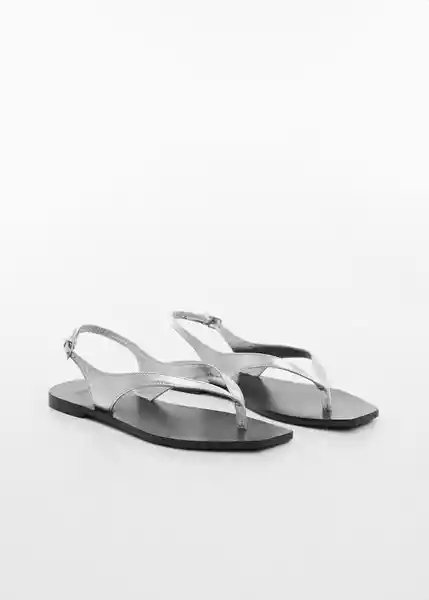 Sandalias Amanda Plata Talla 42 Mujer Mango