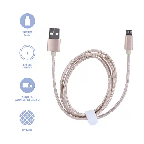 Cable de Datos Micro Android Dorado Miniso