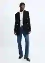 Abrigo Proa Negro Talla 24 Mujer Mango