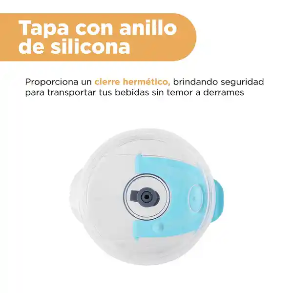 Vaso de Acero Pared Simple Con Asa Grizz Wbb Azul 1.6 L Miniso
