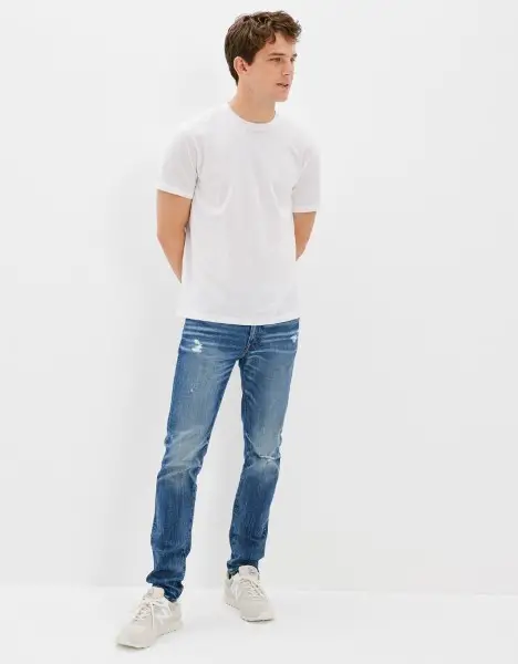 Jean Skinny Azul Talla 29 X 32 Hombre American Eagle