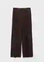 Pantalón Veronica Marrón Talla 38 Mujer Mango