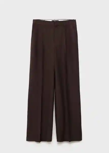 Pantalón Veronica Marrón Talla 38 Mujer Mango
