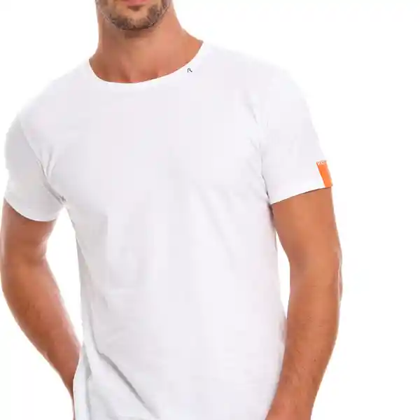 Replay Camiseta Logo en Manga Blanca Talla M