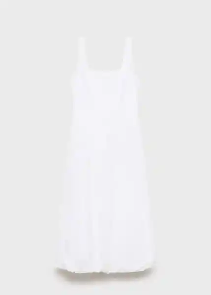 Vestido Pleats Blanco Talla S Mujer Mango