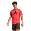 Adidas Camiseta Logo Manga Corta Entrenamiento Hombre Rojo T M