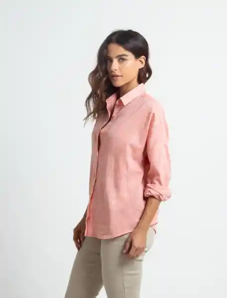 Camisa Charlotte Mujer Naranja Oxido Oscuro M 013F368 Naf Naf