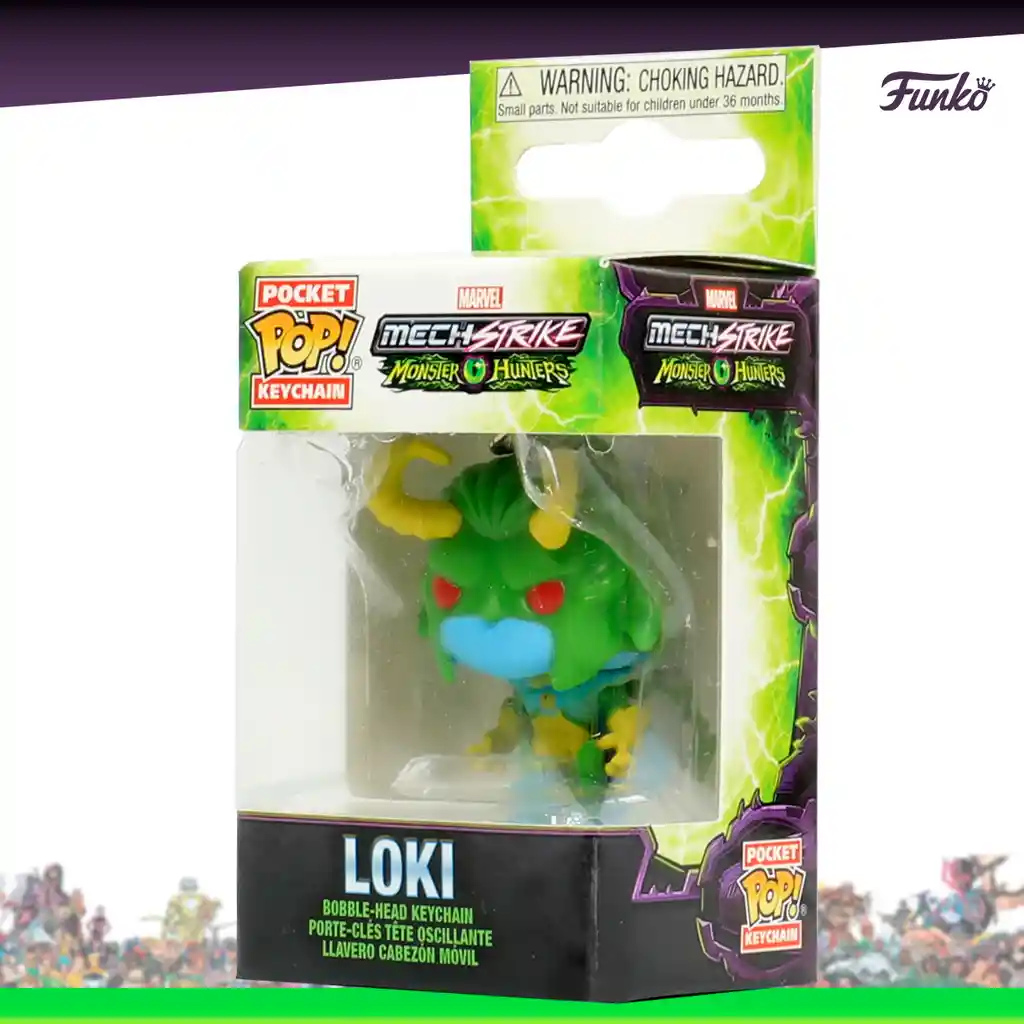 Funko Pop! Llavero Marvel Mech Strikers Loki