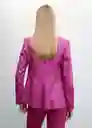 Blazer Americana Boreli Morado Talla 34 Mujer Mango