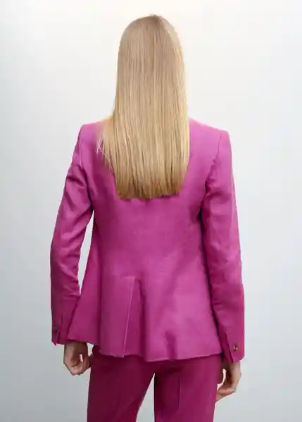 Blazer Americana Boreli Morado Talla 34 Mujer Mango