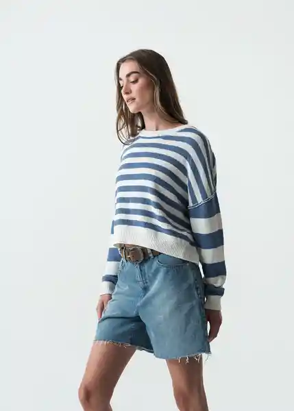 Tejido Mujer Azul Colonia Medio Talla S 583G056 Naf Naf