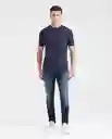 Camiseta Cuello Masculino Azul Dark Ultra Oscuro TS Chevignon