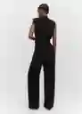 Enterizo Mono Atena Negro Talla XS Mujer Mango