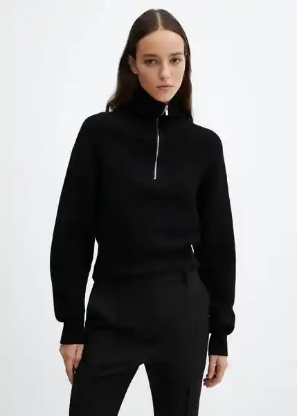 Saco Jersey Rolon Negro Talla L Mujer Mango