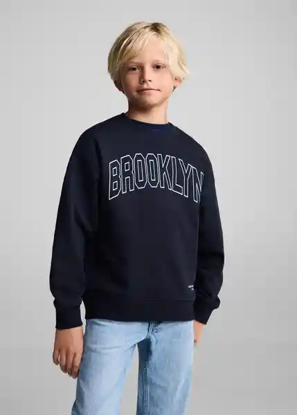 Sudadera Berto Navy Talla 12 Niños Mango