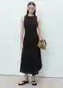 Vestido Peach Negro Talla XS Mujer Mango